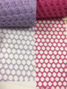 Lint fuchsia rete clio opengewerkte rondjes 100mm p/m