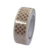 Masking tape wit/goud driehoekjes/rondjes 15mm p/10m 