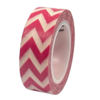 Masking tape roze chevron 15mm p/10m