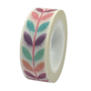 Masking tape blaadjes 15mm p/10m wit/gekleurd