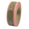 Masking tape roze/groen barok 15mm p/10m 