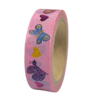 Masking tape roze karikatuur vlinders 15mm p/10m 