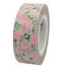 Masking tape roze bloem en blad 15mm p/10m 