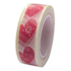 Masking tape wit/rood wanten 15mm p/10m