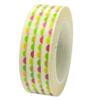 Masking tape halve rondjes 15mm p/10m wit/rood/groen