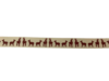 Lint creme rendieren 15mm p/mtr vintage rood