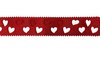 Lint rood opengewerkte hartjes 22mm p/m