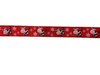 Lint rood koe en bloemen 22mm p/m
