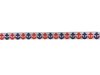 Lint wit ankers rood en blauw 10mm p/m