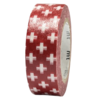 Masking tape rood kruis 15mm p/10m