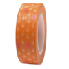 Masking tape oranje hart/stip 15mm p/10m 