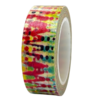 Masking tape levenslijn multikleuren 15mm p/10m