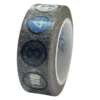 Masking tape cijfers in rondjes 15mm p/10m grijs/blauw