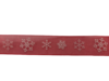 Lint rood organza snowflake 25mm p/mtr