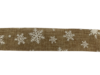 Lint bruin 40mm sneeuwsterren p/mtr jute 
