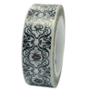 Masking tape zwart/oranje spinnetje 15mm p/10m 