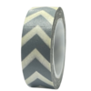 Masking tape grijs chevron groot 15mm p/10m 