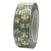 Masking tape grijs/geel kleine bloem 15mm p/10m 