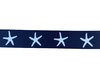 Lint donkerblauw zeester 22mm p/mtr