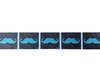 Lint bruin Snorren Mustache snorren 22mm p/m blauw