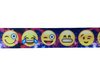 Lint paars smileys 22mm p/m