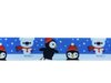 Lint blauw pinguins en ijsbeer in sneeuw 22mm p/m