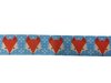 Lint blauw hoofd vosje 22mm p/m