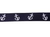 Lint donkerblauw ankers 22mm p/m