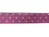 Lint fuchsia 25mm p/mtr stip organza wit