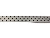 Lint wit 10mm p/mtr grosgrain stippen zwart
