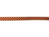 Lint oranje 10mm p/mtr grosgrain stippen 