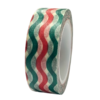 Masking tape groen/rood golven 15mm p/10m