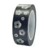 Masking tape zwart bloem 15mm p/10m