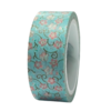 Masking tape blauw bloem 15mm p/10m
