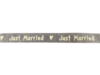 Lint wit Just married 15mm p/mtr organza