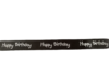 Lint zwart happy birthday 15mm p/20mtr ribbel