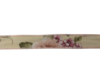 Lint creme Floral bloemen 25mm p/mtr