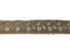 Lint jute Embroidy bloemen 38mm p/mtr