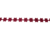 Lint roze puffy bloemen 10mm p/mtr