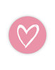 Stickers roze hart 35mm p/20st 