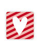 Stickers hart vierkant p/20st rood/roze