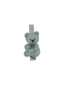Knijper beer blauw 3.2x2cm p/8st hout 