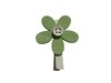 Knijper bloem en knoop groen p/3st hout