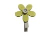 Knijper bloem en knoop geel p/3st hout