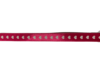 Lint fuchsia hartjes wit 10mm p/mtr satijn