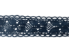 Lint donkerblauw 40mm p/mtr Merletto kant 