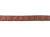 Lint rood 15mm p/mtr wit vlinder/bloem