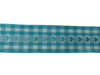 Lint blauw 40mm p/mtr ruit hartjes draad 