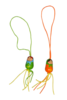 Gelukspop matroesjka p/25st oranje/groen