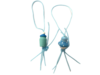 Gelukspop flesjes/speentjes p/25st 2cm blauw